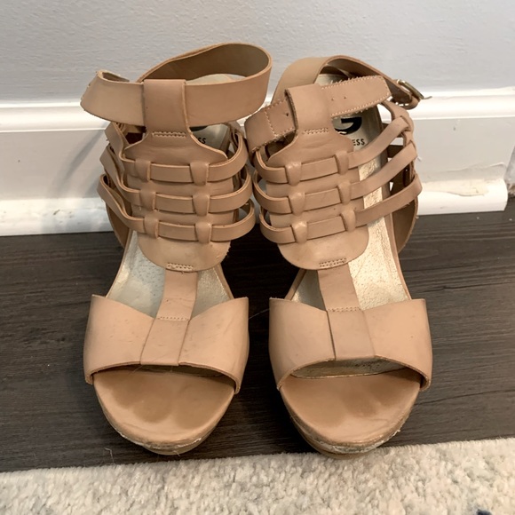 G by Guess Shoes - Tan Wedges